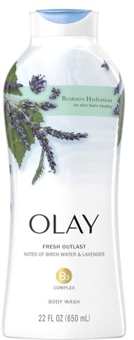 Olay Body Wash Fresh Purifying Birch Water & Lavender 22 Ounce (650ml) (3 Pack)