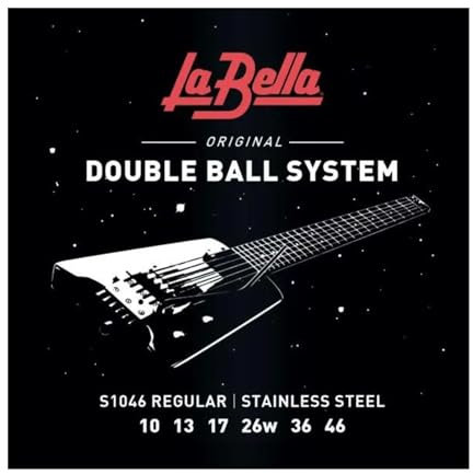 La Bella™ Strings »S1046 DOUBLE BALL ELECTRIC GUITAR STRINGS« Corde per Chitarra Elettrica - Stainless Steel - Regular: 010-046 Double Ball System