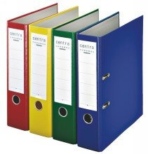 Centra Standard-Ordner (grauappe RC, mit PP-Folie kaschiert, A4, 5,2 cm Rückenbreite, Chromos) blau, 25 Stück