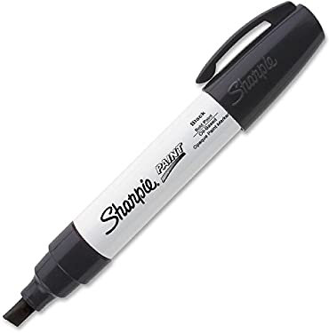 Sharpie Oil-Based Paint Marker, Bold Point, Black, 1 Count - Great for Rock Painting