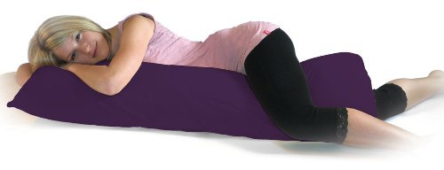 Dukal | Bezug für Seitenschläferkissen | 40 x 120 cm | aus hochwertigem DOPPEL-Jersey | 100% Baumwolle | Farbe: lila