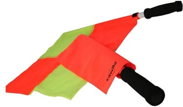 Cawila Set, rot & gelb, Fahnen für Linienrichter rotgelb gekachelt One Size