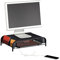 Safco Products 3230BL Onyx Mesh Powered Charging Station Monitor Stand con Porta USB, Nero