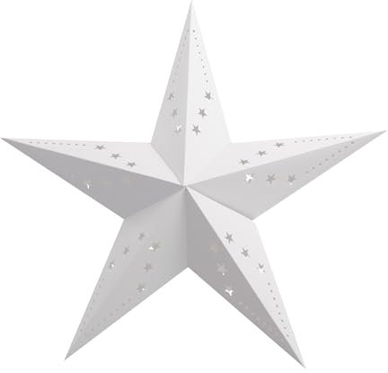 Party Pro 50248 Lanterne étoile Papier Blanc 60 x 60 x 24 cm