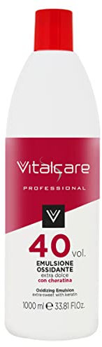 Vitalcare Emulsion d'oxydant 40 volumes, oxydant pour cheveux extra doux avec kératine, 1000 ml