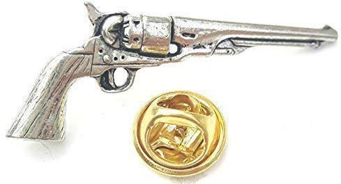 Emblems-Gifts Smith n Wesson Gun Handgefertigt aus Englisch Zinn in UK Abzeichen 59mm Button Abzeichen + Geschenkbeutel