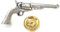 Emblems-Gifts Smith n Wesson Gun Handgefertigt aus Englisch Zinn in UK Abzeichen 59mm Button Abzeichen + Geschenkbeutel