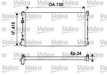 VALEO Kühler Motorkühlung 732918