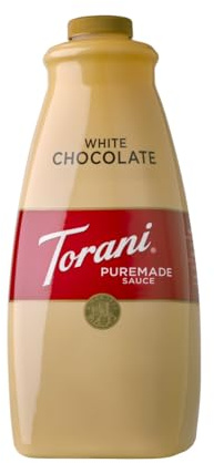 Torani - Puremade Sauce - Weiße Schokolade (1890ml) / White Chocolate, für Eiscreme- oder Kaffee, 100% natürlich, ohne künstliche Geschmacks- und Farbstoffe