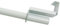 Gardinia 2618 Spannvitrage Ø 9 mm, Metall, ausziehbar 120-160 cm, weiß