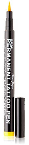 Stargazer Semi-Permanent Vegan Tattoo Pen 3. Up To 24 Hour Strong Yellow Colour For Skin Art With A Fine Line Nib.