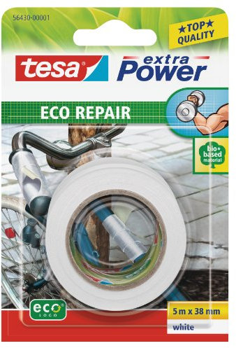 tesa Gewebeband, ökologisch, weiß, 5m x 38mm