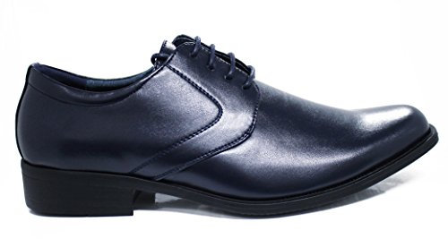 Licky Collezioni Scarpe Uomo Blu Scuro Vernice Eleganti Cerimonia Nuove High Class (42)