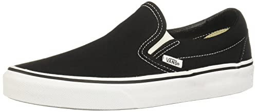 Vans Classic Slip-On Canvas, Sneaker a Collo Basso Unisex – Adulto, Nero (Black Shoe White Sole), 43 EU (9 UK)