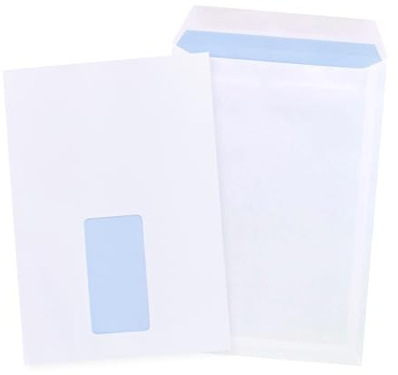 500 x C5/A5 Window White SELF Seal ENVELOPES 90gsm SS