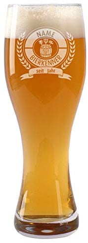 Leonardo Weizenglas Taverna - Motiv: Bierkenner - Gratis Gravur mit Namen und Geburtsjahr 0,5l