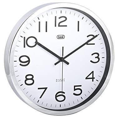 Trevi Om 3318 S Orologio da Muro al Quarzo con Movimento Silenzioso Sweep, Diametro 30 Cm