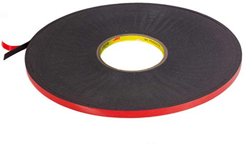 3M doppelseitiges Klebeband extra stark klebend schwarz Auto Spiegel Montage Klebestreifen Klebepads Kleber Klebepunkte Ronden 15mm x 33m 1 Rolle