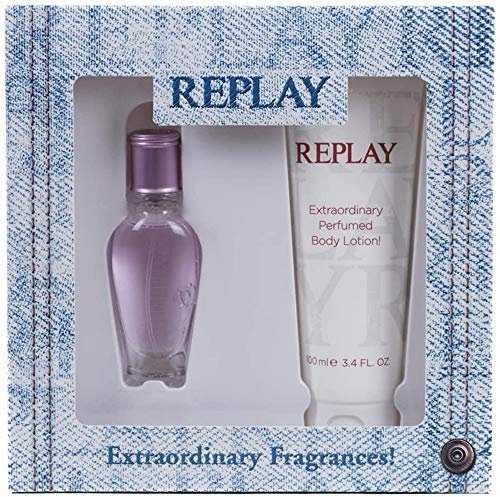 Replay Jeans Spirit Geschenkset für Sie (EdT Spray 20ml + Bodylotion 100ml)