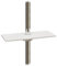 Waterful T190229 Mensola Universale per Asta Doccia, Portasapone, Portashampoo, Salvaspazio, 25 x 10 cm, 3 adattatori, Bianco