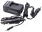 vhbw Ladegerät kompatibel mit EKO Ultra HD 4K WiFi Kamera Camcorder/Akku - Ladeschale, Kfz-Adapter, Ladestandsanzeige