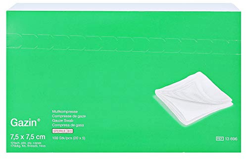 Gazin Mullkomp.7,5x7,5 cm Steril 12fach