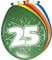 Folat 08225 - Zahlenballons/Ballon mit Zahl 25-12 / 30 cm - 8 STK.