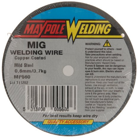 Maypole 560 0.7Kg 0.6mm Steel Mig Wire