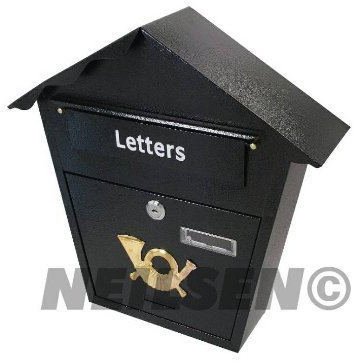 Post Box (Mail Box) Black Painted Body 1 Pack/S
