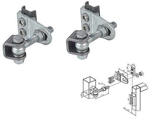 locinox * COM – Scharniere Tür Indust Einstellung 4-d, Bolzen M16, Stahl roh locinox