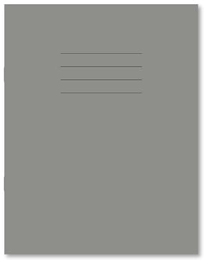 Hamelin 9 x 7-Inch 8 mm Ruled and Margin 80 Pages Exercise Book - Grey (Pack of 100)
