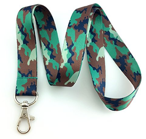 Woodland Camouflage Camo Print Lanyard Schlüsselanhänger ID Badge Holder