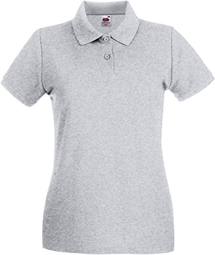 Fruit of the Loom Women's Polo Shirt Short-Sleeve - Grey -