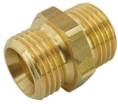 Reduziernippel mit zylindrischem Außengewinde Messing vernickelt Reduzierdoni Druckluft Wasser Installation Fittinge (G 2 x G 1 1/4)