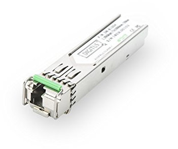 DIGITUS Universal Gigabit SFP Modul - 1,25 Gbit/s - Mini GBIC - für Singlemode-Glasfaserkabel - LC Simplex - Bidirektional - TX1550/RX1310nm - 20 km Reichweite - Plug & Play