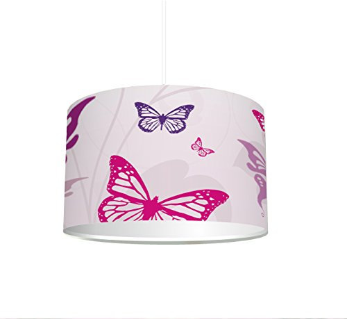 Kinderzimmer Lampenschirm Butterfly KL05 | kinderleicht eine Lampe erstellen | als Steh- oder Hängeleuchte/Deckenlampe | perfekt für Schmetterling-begeisterte Mädchen & Jungen | STIKKIPIX