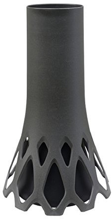 Plastia ROSETA 1,3 l mit Sockelgewicht Grabvase, Schwarz
