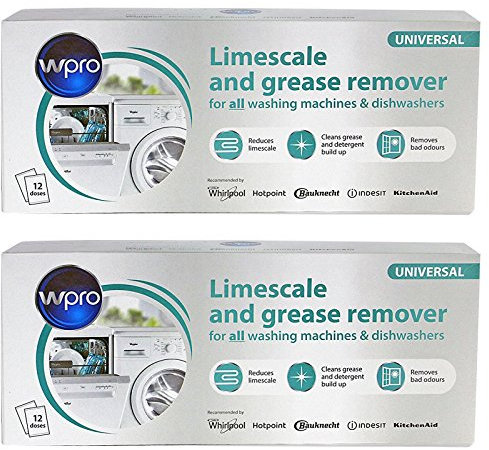 Indesit Washing Machine 3in1 Limescale Descaler & Detergent Remover 24 x 50g Sachets (2 Packs)
