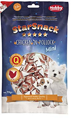 Nobby StarSnack MINI Chicken´n Pollock für Hunde, 1 Packung (1 x 70 g)