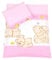 BABYLUX 2 tlg. Set Bezug für Kinderwagen Garnitur Bettwäsche Kissen Decke 60 x 78 cm TEDDYBÄREN (64. Teddybären Rosa)