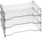 3x Ablagekorb / DIN A4 quer / Farbe: transparent hochglanz glasklar