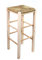 Tabouret en bois, assise en paille h.70, pour bar, gîte, restaurant
