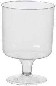 Papstar 12046 Lot de 200 Verres à vin Rouge sur Pied Transparent Capacité 0,2 l Diamètre 7,2-10,1 cm