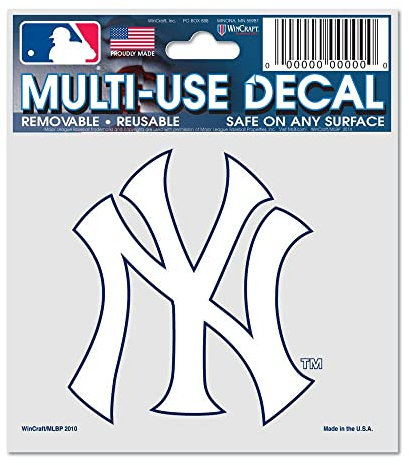 WinCraft 84487010 MLB New York Yankees Mehrzweck-Aufkleber, 7,6 x 10,2 cm