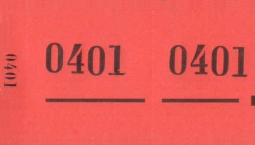 Doppelnummern-Block, rot, NR.3.001-4.000