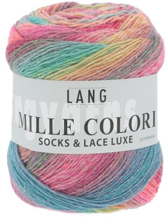 Lang Yarns Mille Colori Socken und Spitze Luxe-51, Wolle/Nylon/Polyester