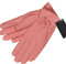 Gants de luxe Fletion - En cuir d'agneau - Avec doublure en polaire - Pour femme - Rose - taille unique