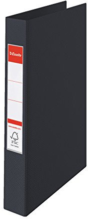 Esselte 2-Ringbuch, PP, bis zu 190 Blatt, Vivida-Serie, 25 mm Rücken, 14454 - A4, schwarz