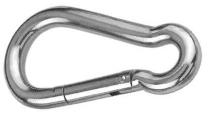Karabinerhaken rostfreier Edelstahl V4A 7x70mm standard