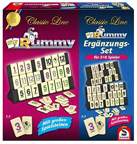 Schmidt – Rummy 49289 Spiele mit Erweiterungsset für 5 + 6 Spieler